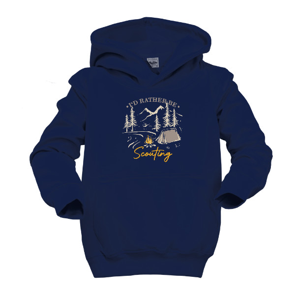 Kids' hoodie I'd rather be scouting