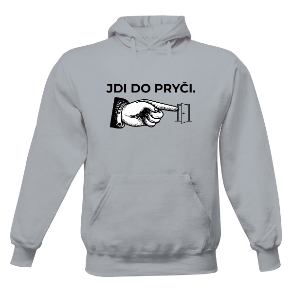 Men's hoodie Jdi do pryči. – Ruka s dveřmi