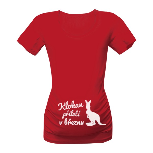 Tričko s potiskem Klokan přiletí...