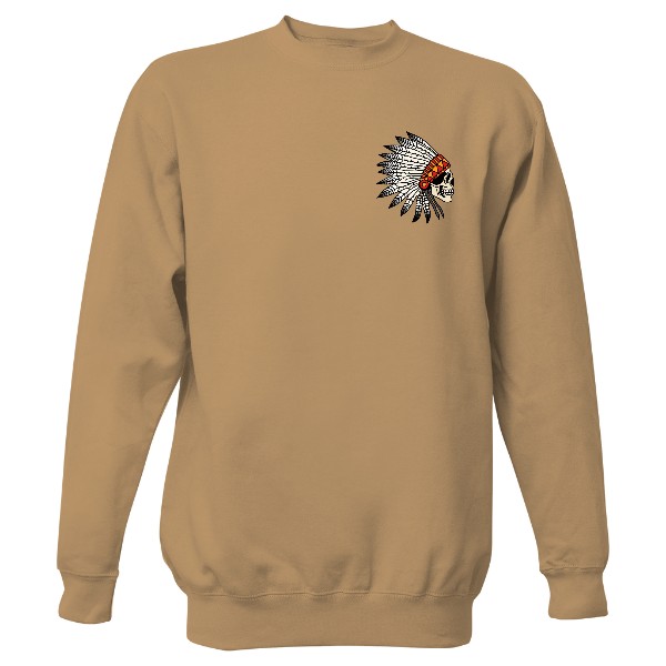 Sweatshirt without hood Unisex NATIVE SKULL LOGODSGN