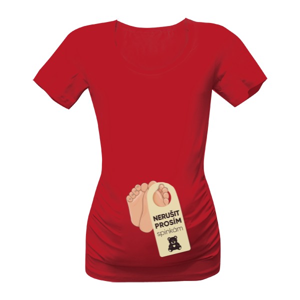Tričko s potiskem Nerušit prosím spinkám