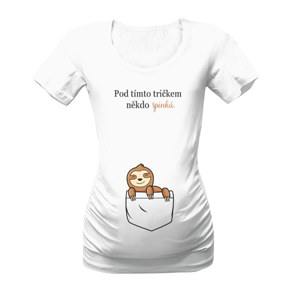 Pod tímto tričkem někdo spinká - lenochod