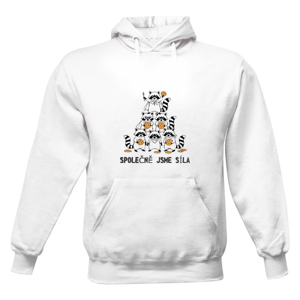 Men's hoodie Raccoon!!! Together we are strong!!! - Kopie