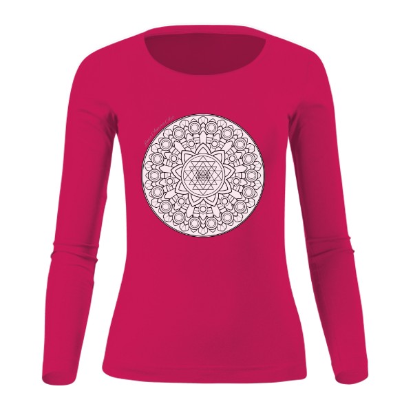 Tričko s potiskem Vybarvovací mandala - vzor Shrí Yantra
